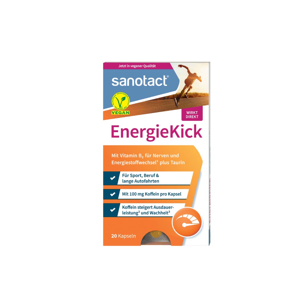 VIÊN UỐNG TĂNG TẬP TRUNG, TỈNH TÁO, TĂNG SỨC BỀN SANOTACT ENERGIEKICK KAPSELN