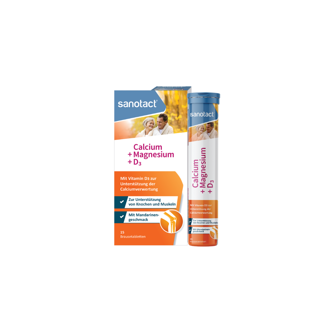 VIÊN UỐNG CANXI + MAGIE + D3 – SANOTACT CALCIUM + MAGNESIUM + D3 BRAUSETABLETTEN