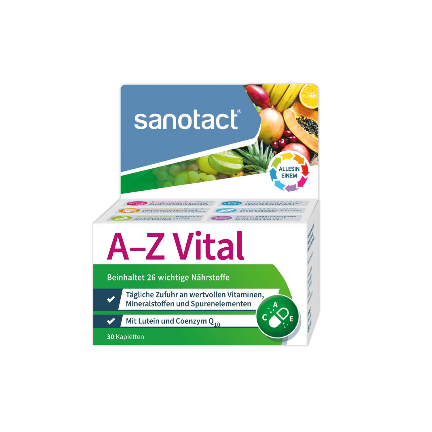 VIÊN BỔ VITAMIN VÀ KHOÁNG CHẤT SANOTACT A-Z VITAL